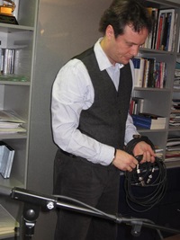 Ingo Schmidt-Lucas im Büro von Pierre Boulez,IRCAM,Paris